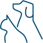 CD logo dark - outline of a cat and dog